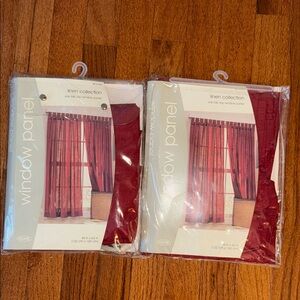 Linen Collection One-Top Tab Window Panel, set of 2